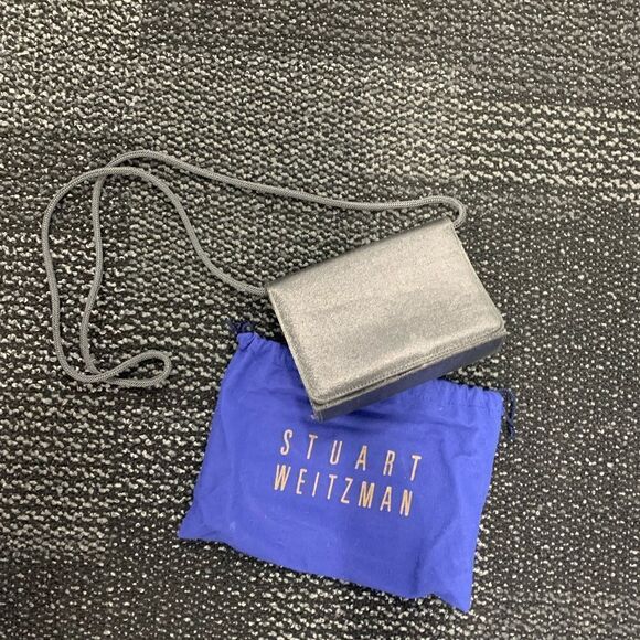 Stuart Weitzman Gray Metallic Evening Bag - Picture 5 of 5